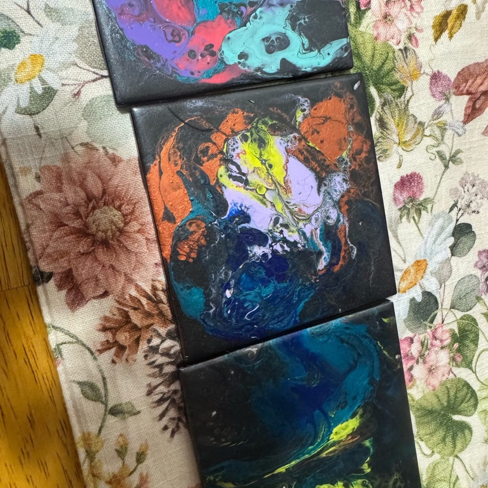 Abstract Art Coasters Set - Picture 2 of 2
